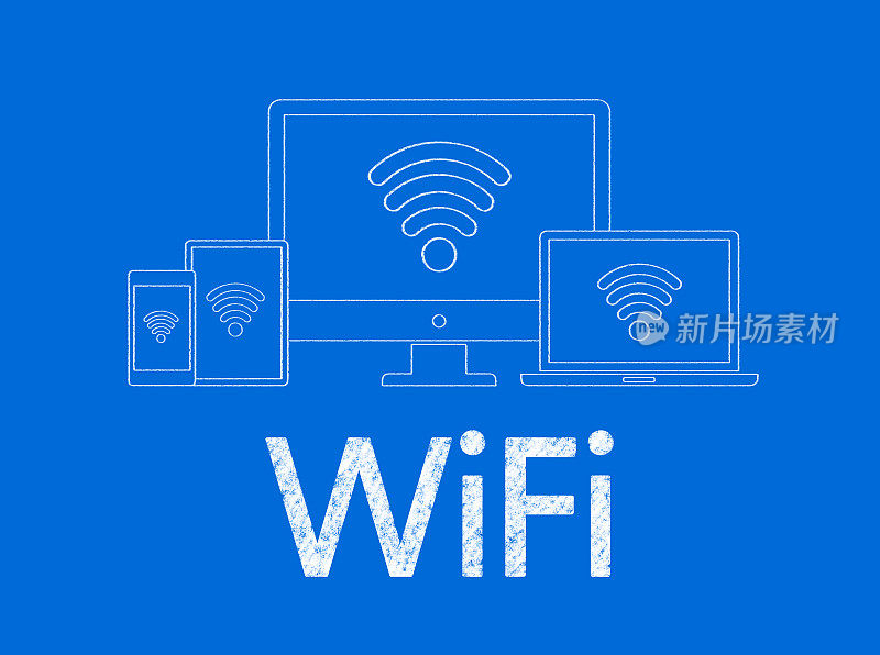 WiFi -商业黑板背景